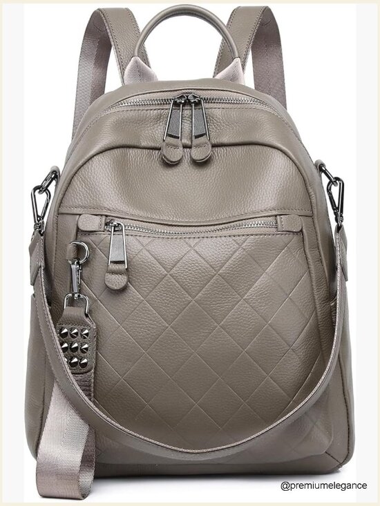 Genuine Leather Backpack Purse Women Convertible Shoulder Bag Travel main image 7